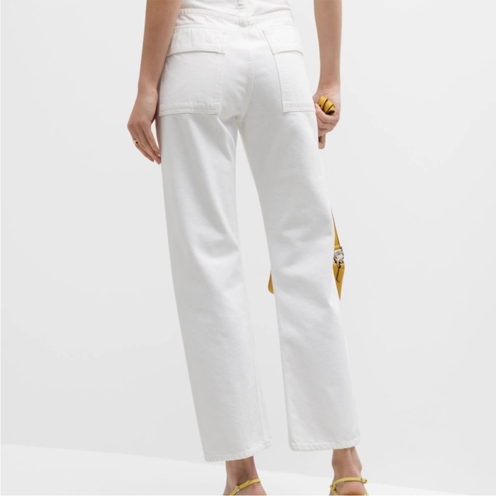 AGOLDE Cooper Relaxed Straight Cargo Jeans White NWOT - Picture 4 of 11